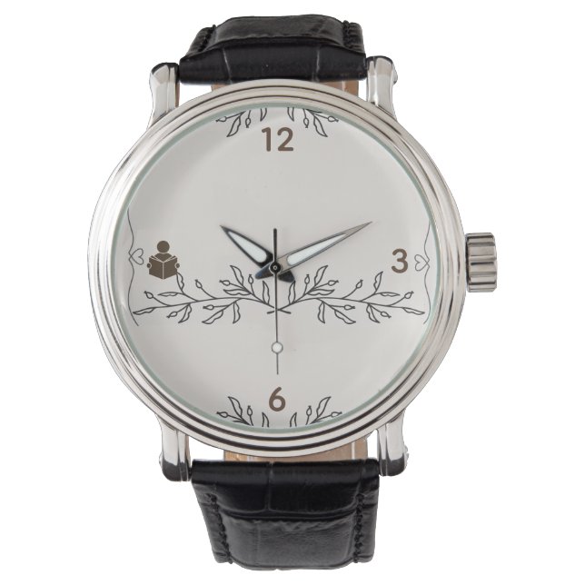 Book Lover eWatch Design for Reading Lovers Watch (Front)