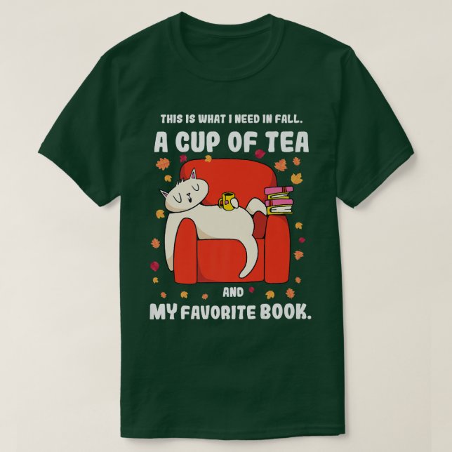 Book Lover Fall Library Librarian Reading  T-Shirt (Design Front)