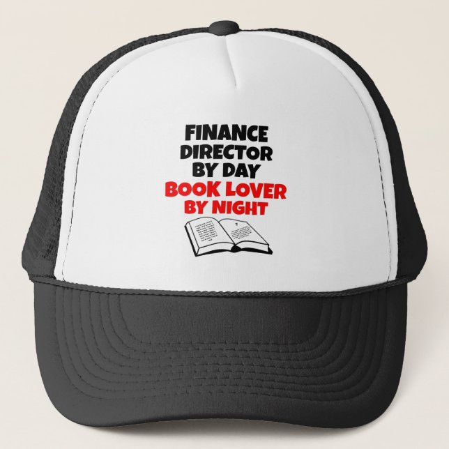 Book Lover Finance Director Trucker Hat (Front)