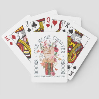 Book Lover Floral Library Playing Cards