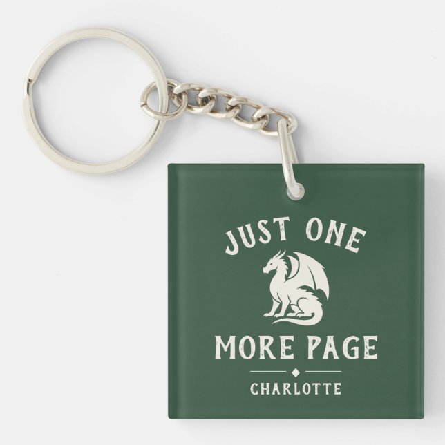 Book Lover Funny Saying Fantasy Reader Key Ring (Front)