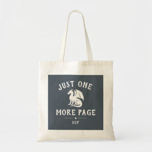 Book Lover Funny Saying Monogram Tote Bag