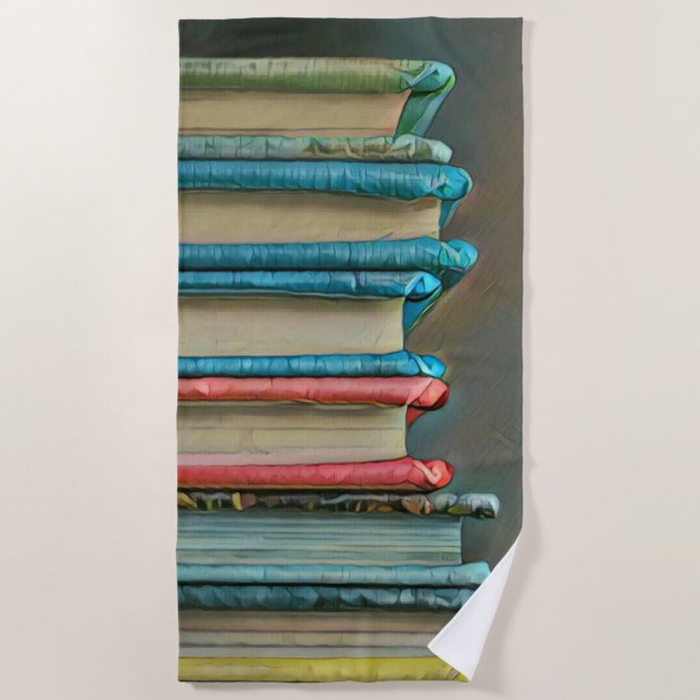 Book lover gift beach towel (Front)