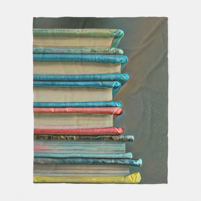 Book lover gift fleece blanket (Front)