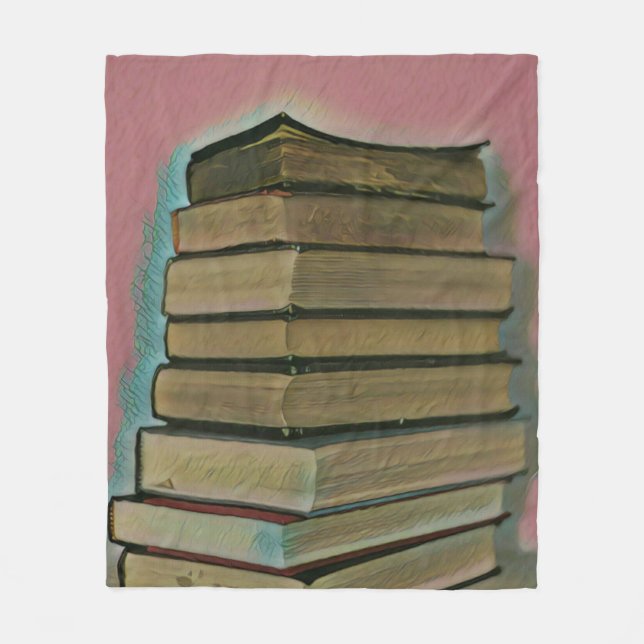 Book lover gift fleece blanket (Front)