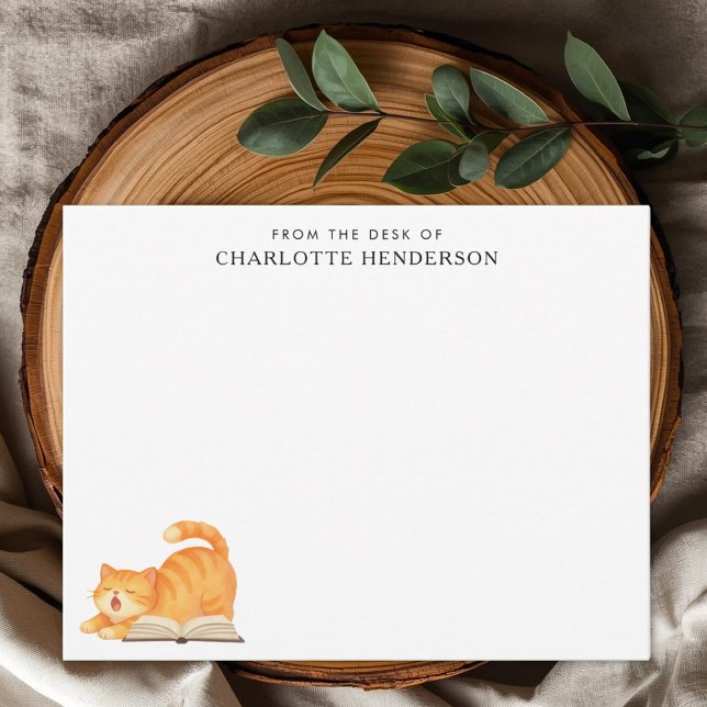 Book Lover Ginger Cat Personalised  Card (Creator Uploaded)