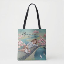 Book Lover Girl Tote Bag