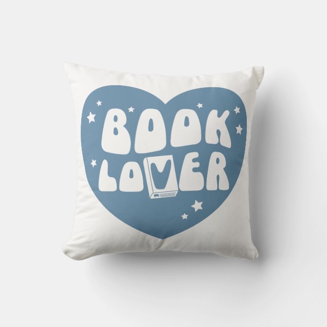 Book Lover Heart Cushion (Front)