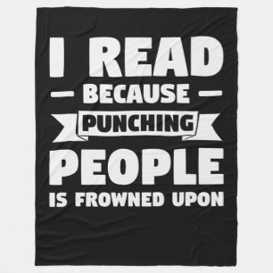 book lover i read because funny librarian gift. fleece blanket