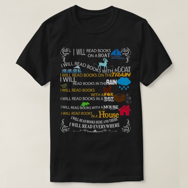 Book Lover I Will Read Books Reading T-Shirt (Design Front)