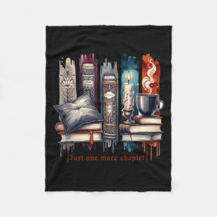 Book Lover, Just One More Chapter Funny Gift Men, Fleece Blanket