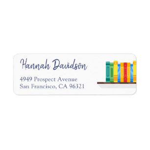 Book Lover Librarian Bibliophile Return Address Return Address Label