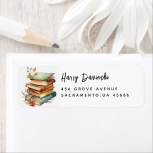 Book Lover Librarian  Return Address Label