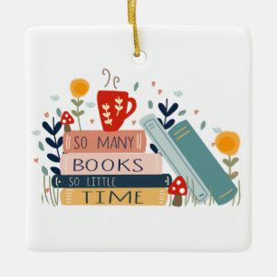 Book Lover Library Reading Kids School Learning Ceramic Ornament