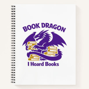 Book Lover Notebook Book Dragon I Hoard Books Jo
