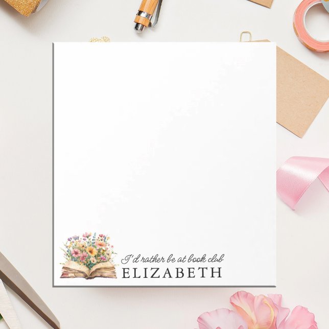 book lover notepad personalised watercolor book (Creator Uploaded)