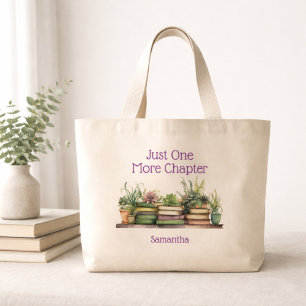 Book Lover One More Chapter Personalised Large Tote Bag