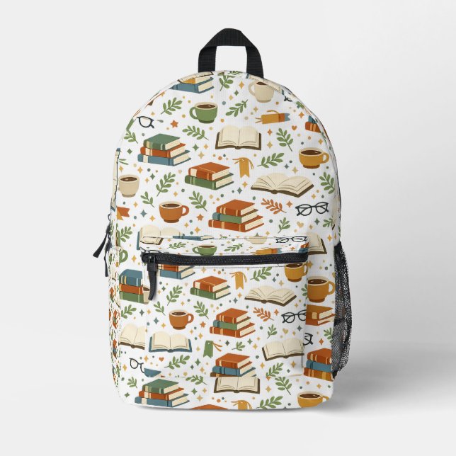 Book Lover Pattern Back To School Backpack (Front)