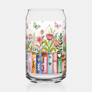 Book Lover Personalised Wrap Can Glass