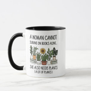 Book Lover Plant Mug: Sarcastic Coffee Mug Gift