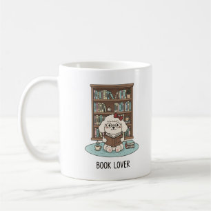 Book Lover Poodle Puppy Pastel Reading Mug Design