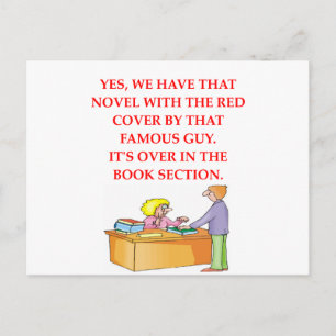 book lover postcard