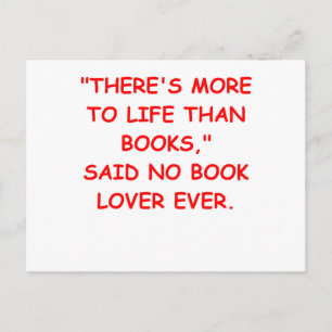 book lover postcard