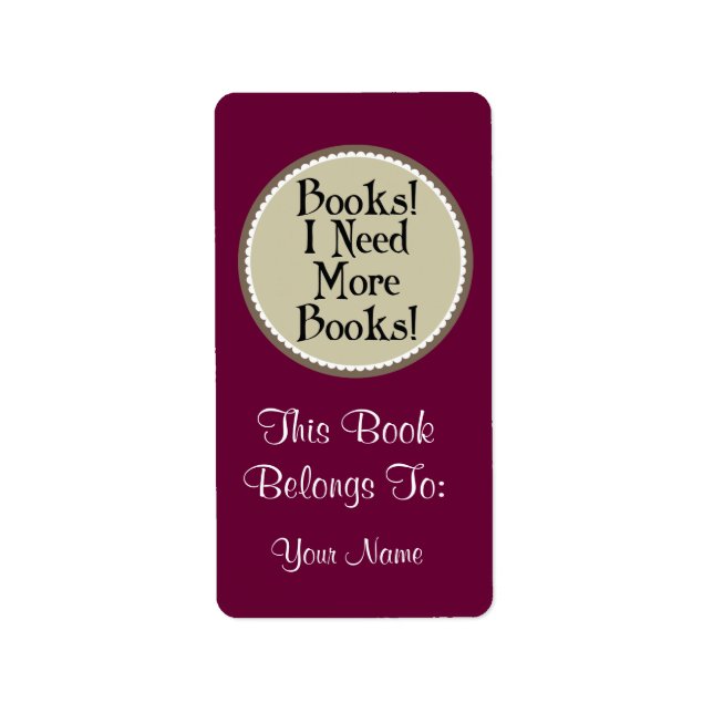 Book Lover Quote Bookplates Stickers Gift (Front)