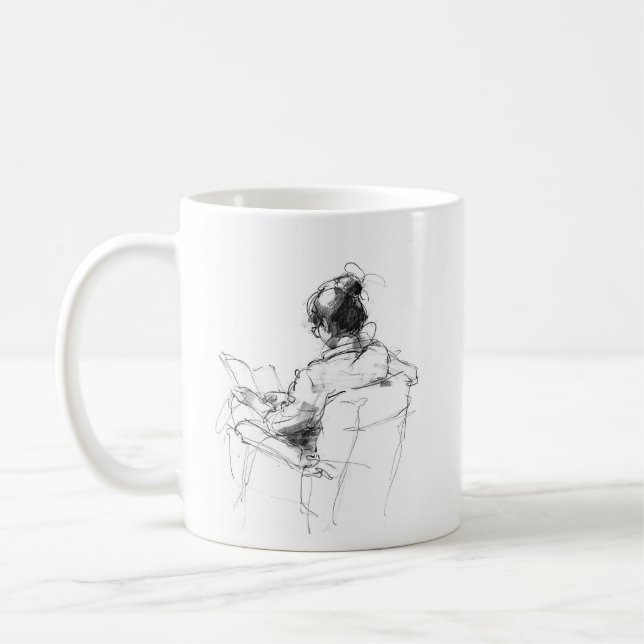 Book Lover Reading Moment – Cosy Reader Coffee Mug (Left)