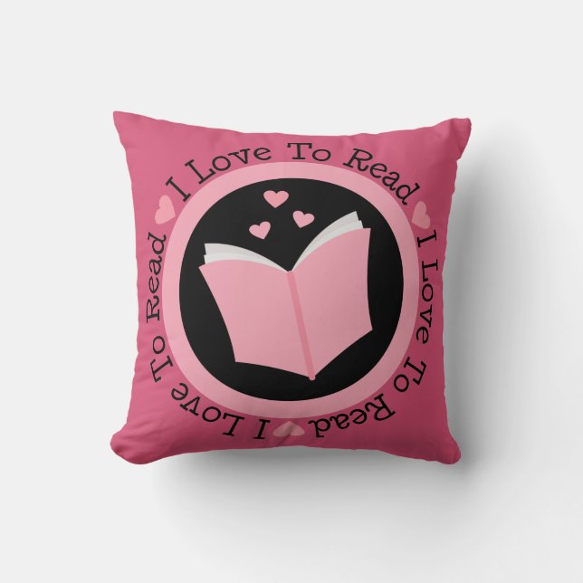 Book Lover Reading Throw Pillow Gift (Front)