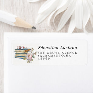 Book Lover Return Address Label