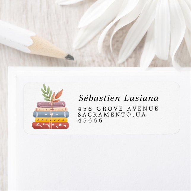 Book Lover Return Address Label (Insitu)