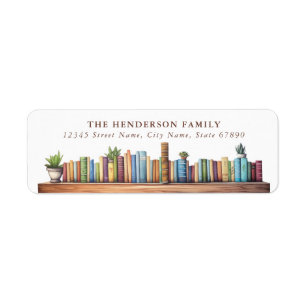 Book Lover Return Address Labels