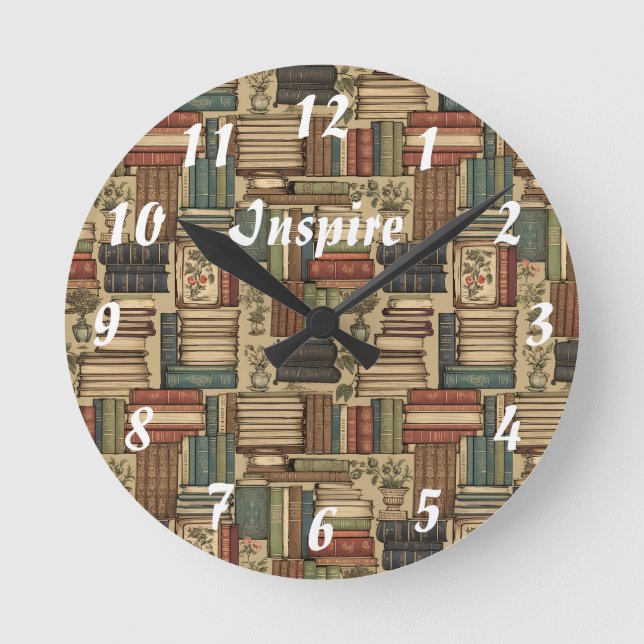 Book Lover   Round Clock (Front)