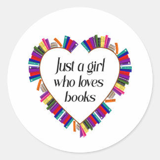 Book Lover Round Stickers