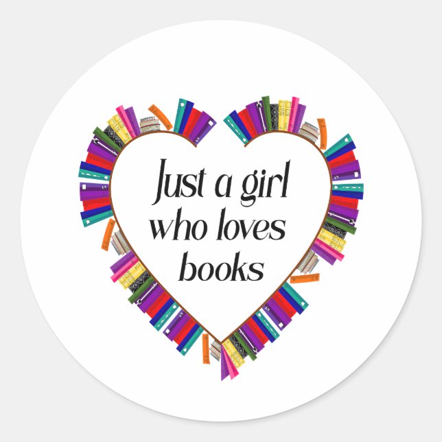 Book Lover Round Stickers (Front)
