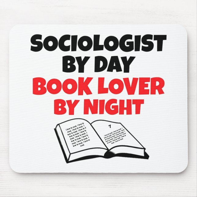 Book Lover Sociologist Mouse Pad (Front)