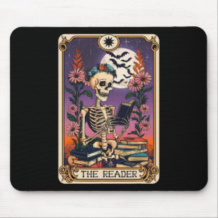 Book Lover Tarot Card The Reader Mystic Funny Skel Mouse Pad