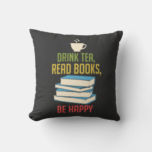 Book Lover - Tea Books Happy Cushion