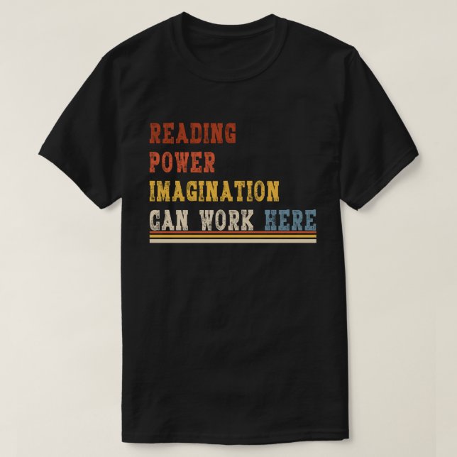 book lover tee reading power imagination man women (Design Front)