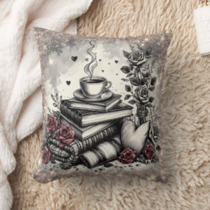 Book Lover Throw Pillow
