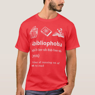 Book Lover Tops Abibliophobia Definition Reader Te