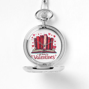Book Lover Valentine Literary Romance Whimsical Watch
