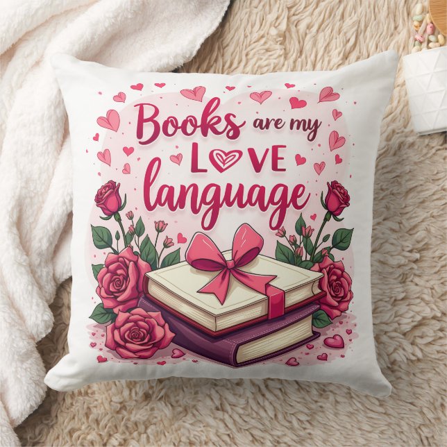 Book Lover Valentine Romantic Reading Aesthetic Cushion (Blanket)