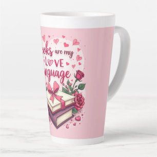 Book Lover Valentine Romantic Reading Aesthetic Latte Mug
