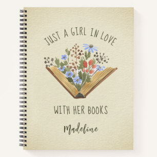 Book Lover Vintage Open Book With Flowers