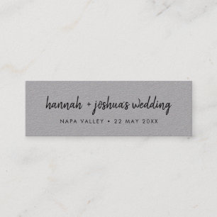 Book Lover Wedding Favour Mini Bookmark Card
