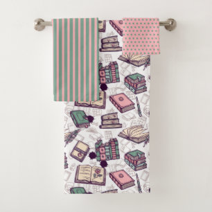 Book Lovers Bathroom Towel Set