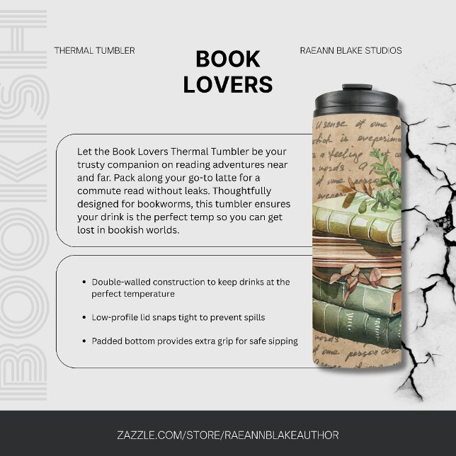 Book Lovers Bookish Thermal Tumbler (Creator Uploaded)