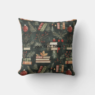 Book Lovers Christmas Pillow